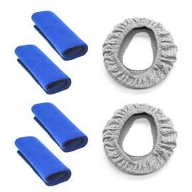 4 Pack Mask Strap Covers and 2 Pack Mask Liners Ultimate Comfort and Leak-Free Experience: Silky Full face Mask Cushions Covers Compatible with Resmed Respironics DeVilbiss