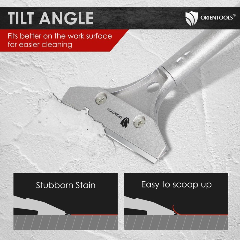 ORIENTOOLS Heavy Duty Long Handle Scraper Tool Multi Surface Floor