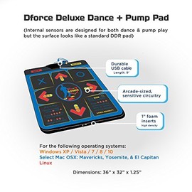 D-Force Deluxe Dance + Pump USB Dance Pad