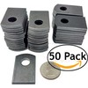 Steel Weld Tab, 1" W, 1 1/2" H 3/8" Hole,