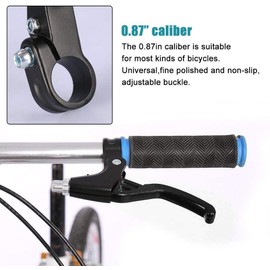 1 Pair Bike Brake Levers, Universal Handlebar Aluminum Alloy Bicycle Handle for for Mountain Bike, Kids Bike, Folding Bike, MTB BMX 2.2cm Diameter (Black)