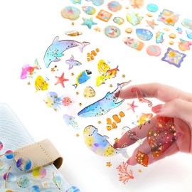 IMNEXT2U Cute Craft Stickers, Aesthetic Glitter, Tear-Resist, Waterproof Decals for Laptop, Water Bottle, Hydroflasks, Scapbooking, Planner Pack for Teens, Girls, Kids - Classic