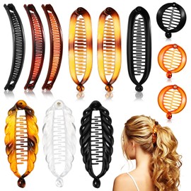 12 Banana Clips,Amber Collection