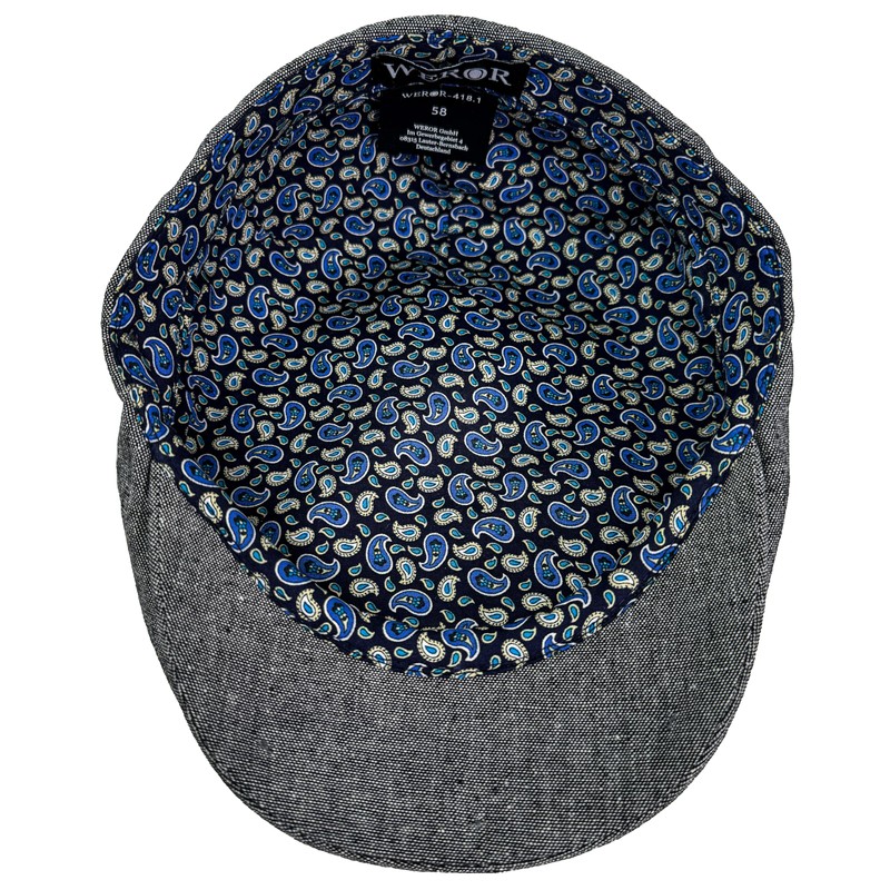WEROR WEROR-418.1 Men's Flat Cap Peaked Cap (60, Grey)