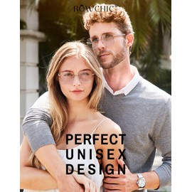 ROWCHIC Trendy Oversized Square Metal Frame Sunglasses for Women Men Flat Mirrored Lens UV Protection Sunglasses Red Blue