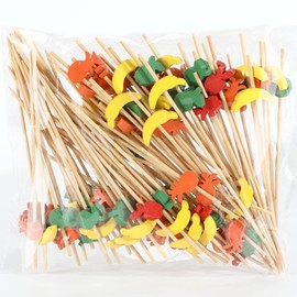 100Pcs Coloful Fruit Cocktail Picks,Fruit Toothpicks For Appetizers,Appetizer Skewers For Appetizers,Cocktail Picks For Drinks,Fancy Toothpicks For Appetizers,Cocktail Toothpicks,Appetizer Picks