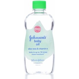 JOHNSON'S Baby Oil, Aloe Vera & Vitamin E 14 oz (Pack of 7)