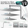 Rain Shower Head Extension Arm, Upgrade 12 Inch Metal Shower