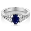 Gem Stone King 1.02 Cttw Anillo de Plata de Ley