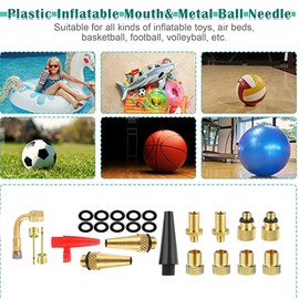 WeddHuis 25 pieces bicycle valve adaptor, high-quality valve adapter for air pump and compressor, DV; AV; SV; ball needle etc.