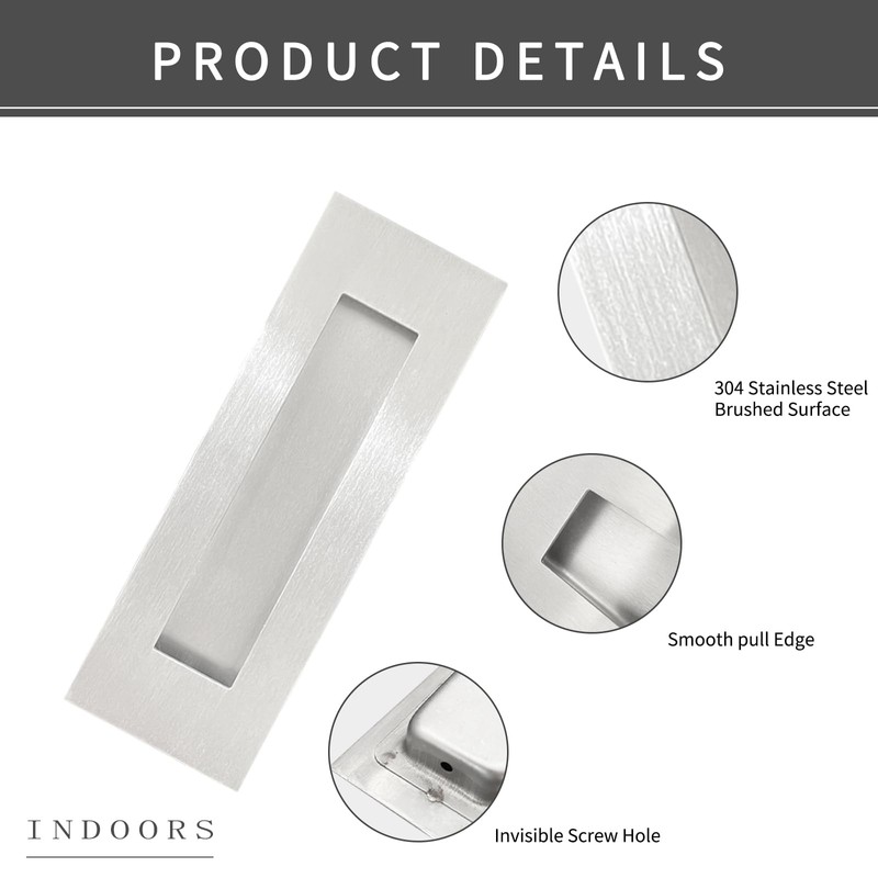 senharvest Recessed Finger Flush Pulls with Edge Pull -Sliding Closet