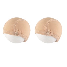 Doll Wig Net Cap, 2pcs BJD Doll Liner Weaving Cap Doll Wig Net Cap Costume Wig Cap Hat Accessories DIY Mini Doll Hat Hair Set Wig Mini Hat (1/6 Head Circumference 15.5-17.5C)