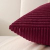 Yosodeko Burgundy Lumbar Throw Pillow Cover 12x24 inch,Pack of 1