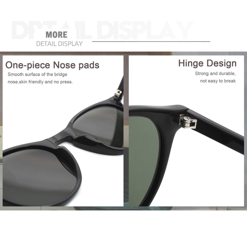 MOSTAR Classic Round Polarised Sunglasses UV400 Protective Lens with Acetate