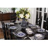 Euro Ceramica Blue Garden 16 Piece Oven Safe Hand Painted