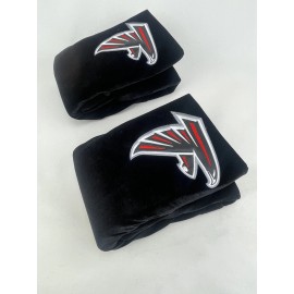 FremontD 2 New Sideless Soft Black Velour Truck Car SUV Seat Cover Atlanta Falcons
