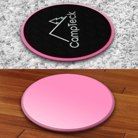 CampTeck U6575 Dual Sided Gliding Discs Core Sliders for Home Fitness Workout, Abdominal & Full Body Exercises – For Use on Carpet & Hard Floors - Pink - 2pcs