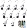 HUIKKJP 10 Pcs Stainless Steel Hanger Mono Clip Non Slip