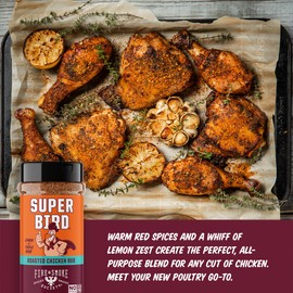 Fire & Smoke Society Super Bird Poultry Seasoning | BBQ Seasoning for Smoking and Grilling Meat | Poultry, Chicken, Turkey, Dry BBQ Rubs and Spices | Paprika, Coriander, Thyme, Oregano, Lemon | XL 11.5 oz