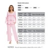 WiWi Women's Pajama Set Soft Long Sleeve Tee Pants Sleepwear