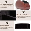 Remote Control Holder with 5 Pockets, PU Leather Desktop Organiser,