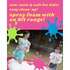 FOZZI'S Bath Foam Soap Aerosol for Kids 6-pack,Yellow, Purple, Orange,