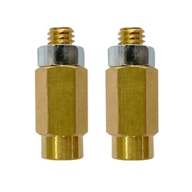 5/16"-18 Brass Battery Terminal Clamp Extension Bolts, Male and Female Bolt Extender Stud for Add-on Applications, Pack of 2