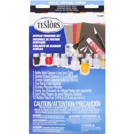 Testors -3 Acrylic Paint Finishing KIT, Multicolor