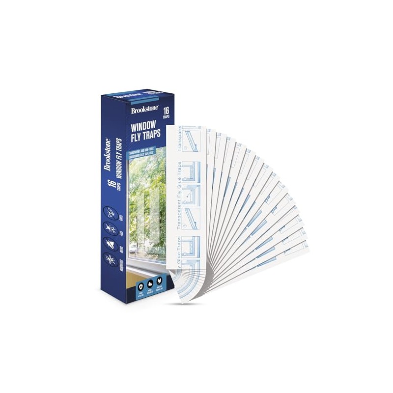 Brookstone Window Insect Trap Stickers – 16 Pack | Transparent