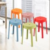 GXFCHYL 18 Inch Plastic Stack Stools 5 Pack, Portable Stackable
