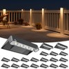 NIORSUN Solar Deck Lights Outdoor 20 Pack, IP65 Waterproof Large