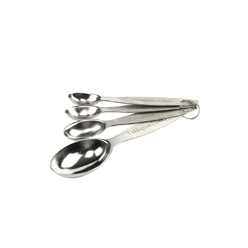 Chef Craft Oval Set Measuring Spoon, Multisize, Stainless Steel