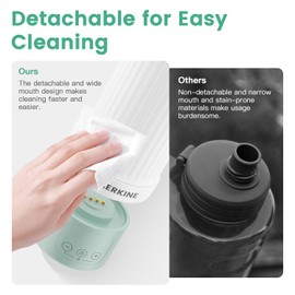 AERKINE Portable Milk Warmer for Travel - The Portable Bottle Warmer On The Go with 16.9 Ounces Large Capacity and 10000mAh Long Battery Life, Meet All Your Baby Travel Essentials Needs(Green)
