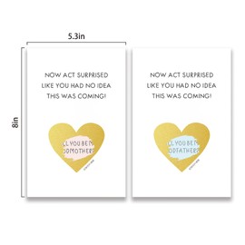 Set of 2 Godparents Proposal Scratch Off Card, 1 Scratch Off Will You Be My Godmother, 1 Will You Be My Godfather