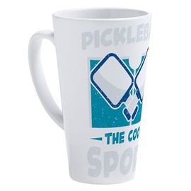CafePress Pickleball Player Coach Paddle Bal 17 oz Latte Mug