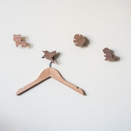 Wooden Wall Hooks for Children, Animals, Children's Room, Jungle, Tiger, Monstera Leaf, Hummingbird, Rainforest Decoration, Coat Hook, Coat Hook, Scandi Style, Gift Idea