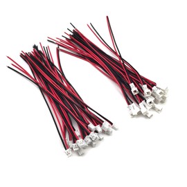 20 Pairs JST 1.25mm 2-Pin Micro Electronics Male and Female with 3.94" (10cm) UL1571-26AWG Cable Wire
