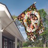 Morigins Love Peace Flower Garden Yard Flag Double Sided Celebrate