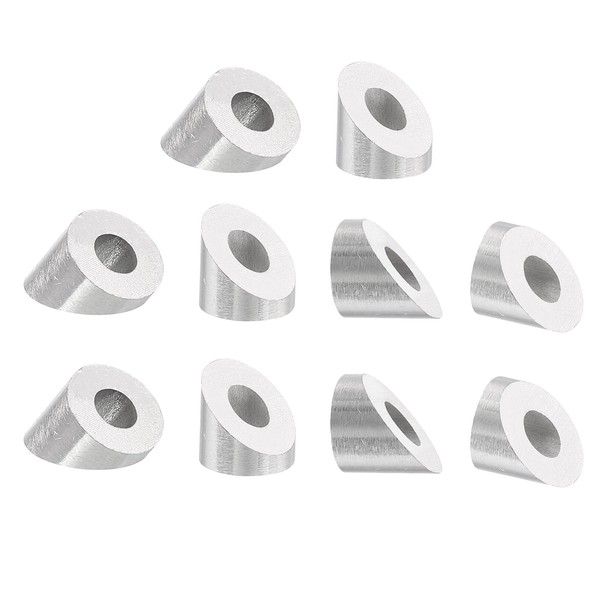PATIKIL 3/8 Inch Angle Beveled Washer, 10 Pack T316 Stainless