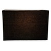 Contemporary and Stylish Jet Black Linen Fabric Rectangular Lamp Shade