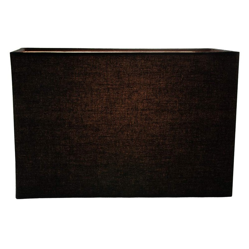 Contemporary and Stylish Jet Black Linen Fabric Rectangular Lamp Shade