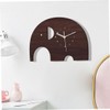 Gatuida Fashionable Wooden Elephant Wall Clock Silent Decorative Wall Mount