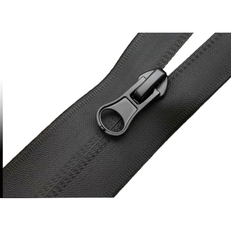 2 Waterproof Double Opening Zippers Identical Black 5# for Coats