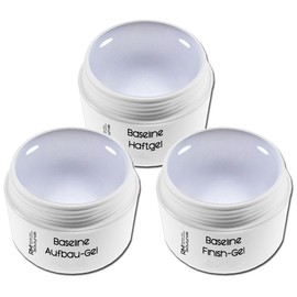 RM Beauty Nails 3er Set Nail Glue Clear UV Builder Gel Thick Sealing Gel 15 ml for Nail Design Set of 4