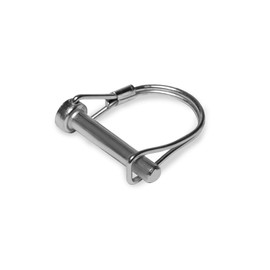 HEAVYTOOL Pipe Folding Pins with Snap Lock Round Shackle 8 mm x 65 mm (Pack of 10) PTO Pin Folding Pin Pipe Safety Pins for Pipes Locking Pins for Pipes Folding Connector for Pipes Pipe Cotter Pins