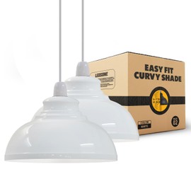 LEDSone Metal White Ceiling Lamp Shade 29cm Easy Fit Light Pendant Modern Ceiling Lighting Shade for Bedroom, Hallway, Office Industrial Kitchen Hanging Light Shade Ceiling Pendant