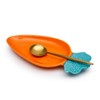 Koythin Carrot Shaped Ceramic Spoon Rest, Stovetop Cooking Utensil Holder