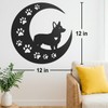 Caiibaoob Corgi Metal Wall Art for Dog Lover- Wall Sculpture