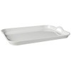 Hutzler Melamine Serving Tray with Handles, 20" x 15", White