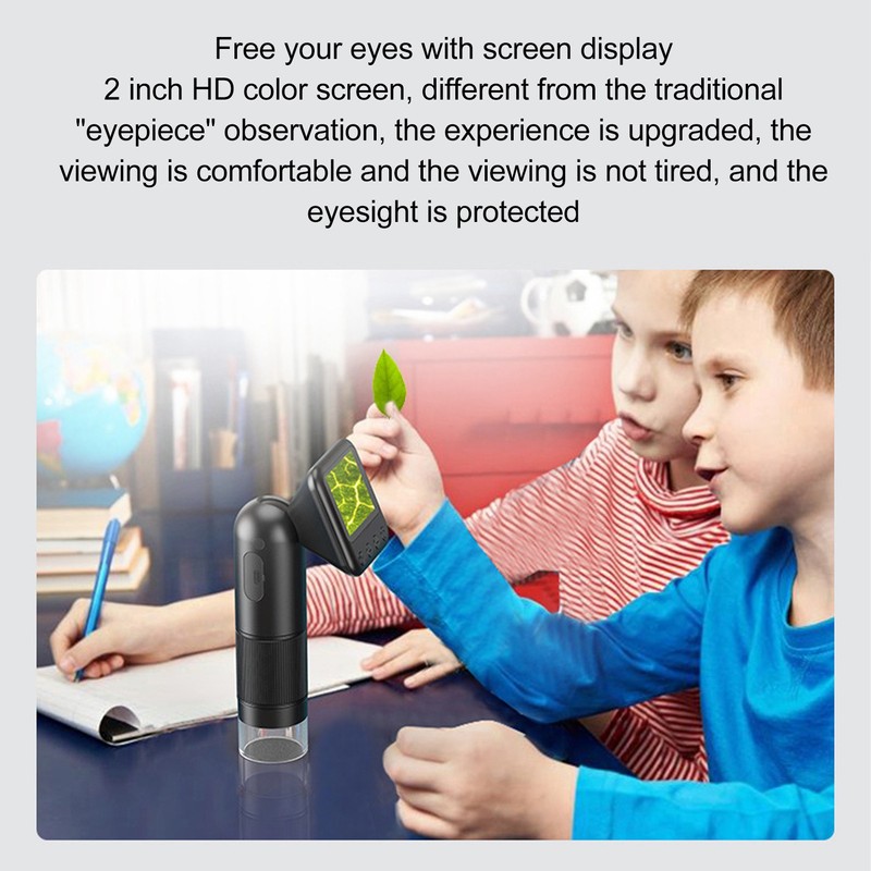 Handheld Digital Microscope with 2 Inch Screen 400 to 800x